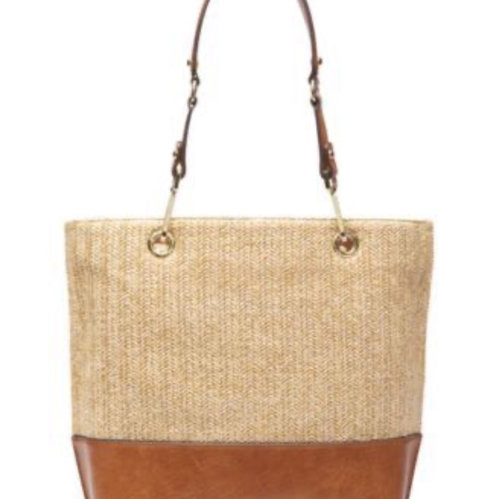 Calvin Klein woven straw tote